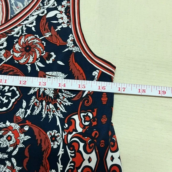 NWT Max Studio S navy brick white shift dress - Picture 4 of 10